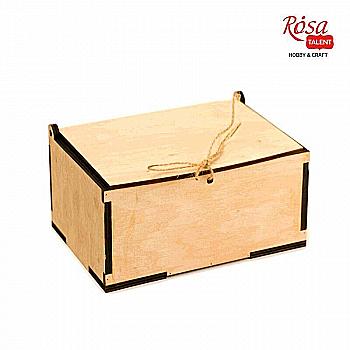 Ящик подарочний с крышкой, фанера, 18*12*8 см, Rosa Talent