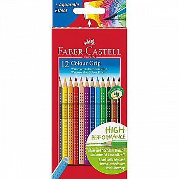 Карандаши 12 цв. GRIP2001 акварельные трёхгранные, 112412 Faber-Castell, 14755 Карандаши 12 цв. GRIP2001 акварельные трёхгранные, 112412 Faber-Castell, 14755