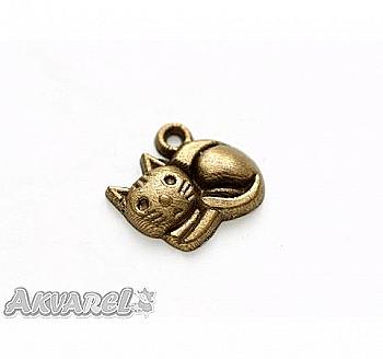 Набір металевих підвісок Маленьке кошеня 13*14 мм 10шт