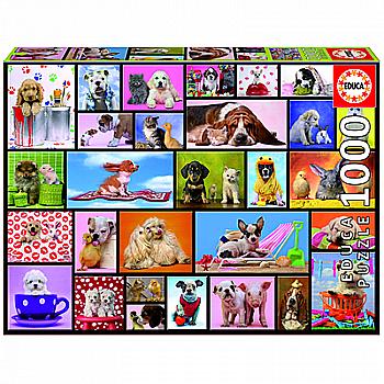 Пазл "1000" - Коллаж з тваринами, Educa, 15518