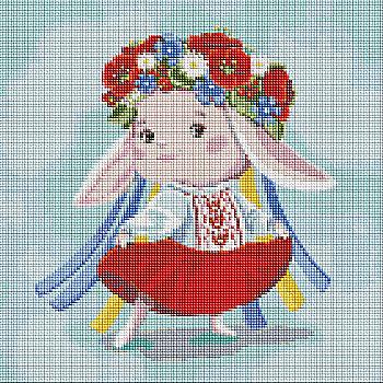 Алмазная мозаика "Зайка-украиночка" 40*40 см, AMO7434 ТМ "Идейка" Алмазная мозаика "Зайка-украиночка" 40*40 см, AMO7434 ТМ "Идейка"