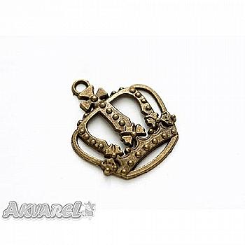 Набір металевих підвісок Корона велика 28*34 мм, 5 шт