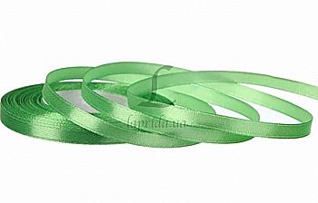 Лента атлас салатовая 7 мм-23 м (52)
