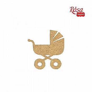 Мини-заготовка Коляска, МДФ, 1 шт, Rosa Talent (10)