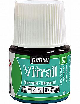 Фарба лакова по склу та металу Vitrail 45 мл прозора, аквамарин, 50057 ТМ "Pebeo" Фарба лакова по склу та металу Vitrail 45 мл прозора, аквамарин, 50057 ТМ "Pebeo"