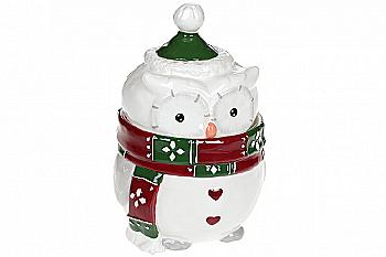 Банка керамічна з кришкою Мудра сова 750 мл, 834-302 Банка керамічна з кришкою Мудра сова 750 мл, 834-302