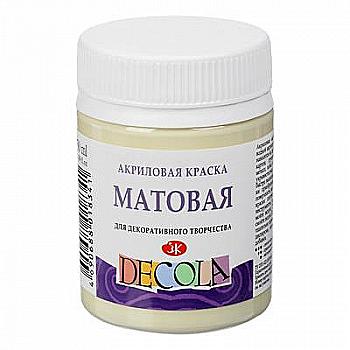 Краска акриловая Decola 50 мл ванильная матовая Краска акриловая Decola 50 мл ванильная матовая