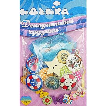 Набор деревянных пуговиц "Морское приключение", 97053