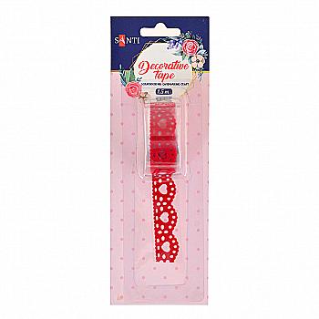 Стрічка фігурна "Серце" червона, 1,5 м, 742369