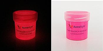 Фарба, що світиться, для текстилю, 20 мл, рожева, AcmeLight Фарба, що світиться, для текстилю, 20 мл, рожева, AcmeLight