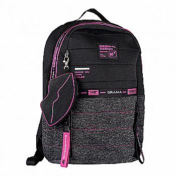 Рюкзак YES "Urban disign style Pink", T-122, серый/черный, 558752 Рюкзак YES "Urban disign style Pink", T-122, серый/черный, 558752