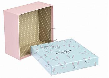 Подарункова коробка "Little rabbit" квадратна сер., HL-JKZ-54/76-1460 блакитно-рожевий Подарункова коробка "Little rabbit" квадратна сер., HL-JKZ-54/76-1460 блакитно-рожевий