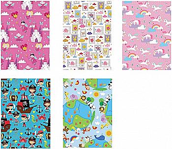 Бумага упаковочная 200*70 см "Kids Everyday" (5 видов в ассортим.), GW-14665 Бумага упаковочная 200*70 см "Kids Everyday" (5 видов в ассортим.), GW-14665