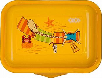 Контейнер для еды, 125*115*75 мм, желтый, ZB.3051-08 Контейнер для еды, 125*115*75 мм, желтый, ZB.3051-08