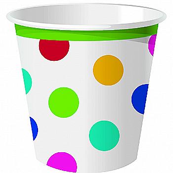 Стакан бумажный Горошек мульти, 250 мл 6 ед., 1502-1734