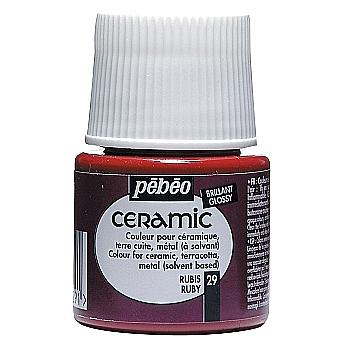 Фарба лакова по склу та кераміці Ceramic 45 мл, рубінова, 025-029 ТМ "Pebeo" Фарба лакова по склу та кераміці Ceramic 45 мл, рубінова, 025-029 ТМ "Pebeo"