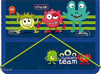 Папка для зошитів пласт. на гумці B5 "Monsters", 1 Вересня, 491230 Папка для зошитів пласт. на гумці B5 "Monsters", 1 Вересня, 491230