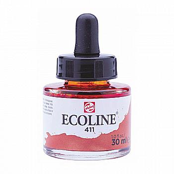 Краска акварельная жидкая Ecoline, (411), Сиена жженая, 30 мл, Royal Talens Краска акварельная жидкая Ecoline, (411), Сиена жженая, 30 мл, Royal Talens