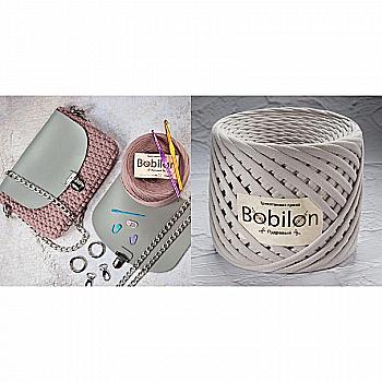 Набор пряжи трикотажной Bobilon "My Littel Bag" пудровый, NV0077
