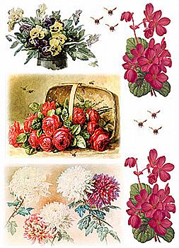 Карта декупажна А4 Квіткова фантазія, 45 г/м², 00776