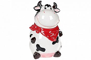 Банка керамічна з кришкою Весела корівка 1600 мл, 928-012 Банка керамічна з кришкою Весела корівка 1600 мл, 928-012