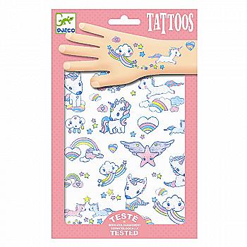 Набір наклейок на тіло "Єдиноріг", DJ09575 Набір наклейок на тіло "Єдиноріг", DJ09575