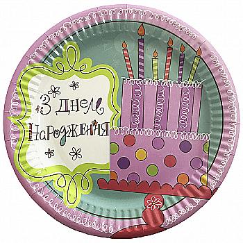 Тарілка паперова Солодке Свято, 17 см 6 од, 3502-3800 Тарілка паперова Солодке Свято, 17 см 6 од, 3502-3800