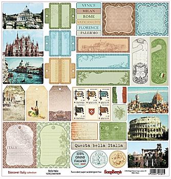 Бумага для скрапбукинга 30,5*30,5 см 180 гр/м двухсторон. Итальянские каникулы. Белла Италия (10) Бумага для скрапбукинга 30,5*30,5 см 180 гр/м двухсторон. Итальянские каникулы. Белла Италия (10)
