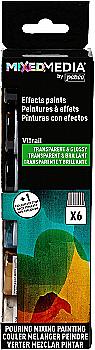 Стартовий набір вітражних фарб Vitrail Mix Media 6 кол.*20 мл, 754502 Pebeo Стартовий набір вітражних фарб Vitrail Mix Media 6 кол.*20 мл, 754502 Pebeo