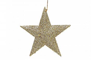 Елочноя подвеска Звезда 11 см, золото, 788-340