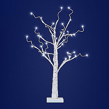 Дерево декоративное 30 LED, 60 см, таймер, теплый белый, статический свет, батарейка, 974213 Дерево декоративное 30 LED, 60 см, таймер, теплый белый, статический свет, батарейка, 974213