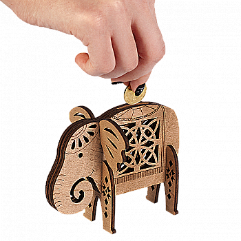 Заготовка-копилка для декорирования "Слон" 11*8,5 см, FLC-012 (3D)