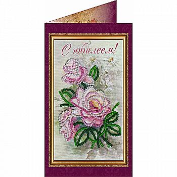 Набір для вишивки бісером "Листівка" З ювілеєм-1, AO-096 Набір для вишивки бісером "Листівка" З ювілеєм-1, AO-096