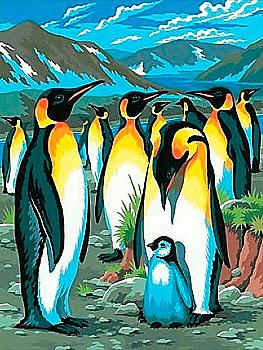 Набор для творчества Sequin Art Painting by numbers Junior Пингвины, SA0033 Набор для творчества Sequin Art Painting by numbers Junior Пингвины, SA0033
