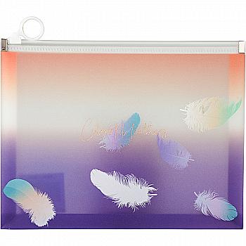 Папка на блискавці А5+, zip-lock, Colourful Feather 02, 1462-92-A Папка на блискавці А5+, zip-lock, Colourful Feather 02, 1462-92-A