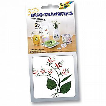 Наліпки 3D декоративні 10*10 см Червоні квіти, 18103 Folia Наліпки 3D декоративні 10*10 см Червоні квіти, 18103 Folia