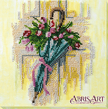 Набор-миди для вышивки бисером "Зонтик и тюльпаны", AMB-032