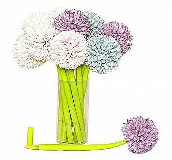 Ручка гелева 0,5 мм, силіконова півонія, ZF2133 Ручка гелева 0,5 мм, силіконова півонія, ZF2133