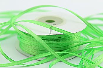 Стрічка атлас 3 мм-91 м, 52, салатова
