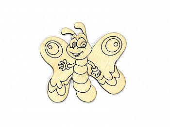 Заготівка-магніт дерев`яна "Веселі метелики - 1",LK002 Заготівка-магніт дерев`яна "Веселі метелики - 1",LK002
