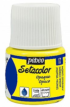 Фарба для світлих тканин Setacolor 45 мл непрозора, лимонна жовта, 295-017 Pebeo Фарба для світлих тканин Setacolor 45 мл непрозора, лимонна жовта, 295-017 Pebeo