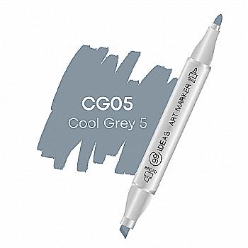 Маркер двухсторонний Cool Gray 5 - Холодный серый 5, CG05, 99IDEAS Маркер двухсторонний Cool Gray 5 - Холодный серый 5, CG05, 99IDEAS