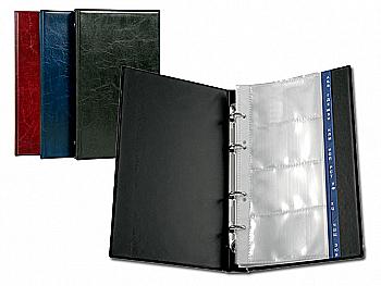 Визитница на кольцах 80 визиток, бордовая 2503-04 Axent