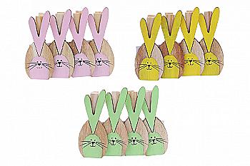 Набір міні-прищіпок "Кролики" декоративні, 4 шт, 7,7 см, 3 види , 781-951 Набір міні-прищіпок "Кролики" декоративні, 4 шт, 7,7 см, 3 види , 781-951