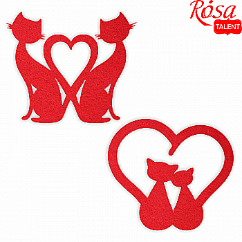Набор заготовок "Котики" 8*7 см, фетр, 6 шт, Rosa Talent Набор заготовок "Котики" 8*7 см, фетр, 6 шт, Rosa Talent