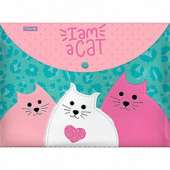 Папка-конверт на кнопці А4 "I am a cat", 1 Вересня, 491836 Папка-конверт на кнопці А4 "I am a cat", 1 Вересня, 491836