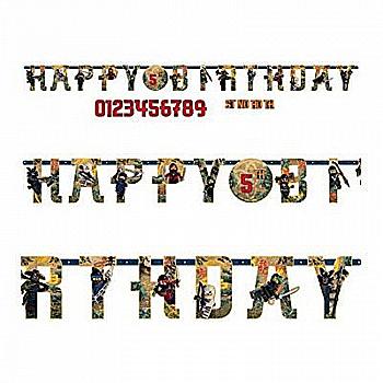 Гирлянда-буквы Happy Birthday Лего Ниндзяго с наклейкой 320 см, 1505-1230 Гирлянда-буквы Happy Birthday Лего Ниндзяго с наклейкой 320 см, 1505-1230