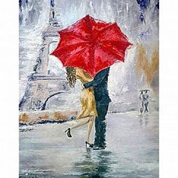 Набір з алмазною мозаїкою "Романтика в Парижі" 40*50 см, 954175, ТМ "Santi"