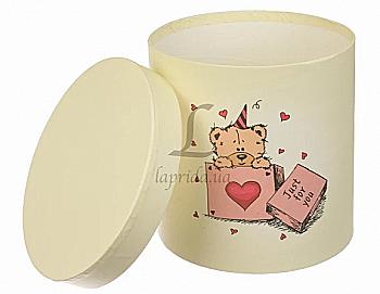 Подарункова коробка велика кругла, W7685