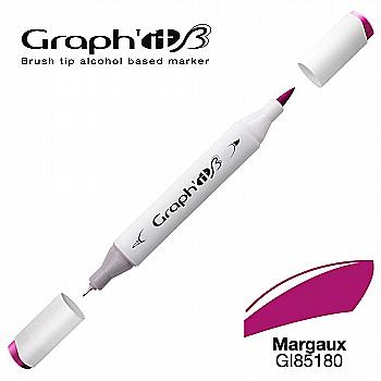 Маркер двосторонній Brushmarker, Малиновий (5180), GI85180 Graph`it Маркер двосторонній Brushmarker, Малиновий (5180), GI85180 Graph`it